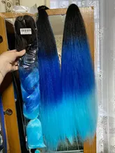 Pelo trenzado sintético 100g 24 pulgadas Single Color degradado verde amarillo Rosa rubia trenza extensión de pelo giro Jumbo MUMUPI