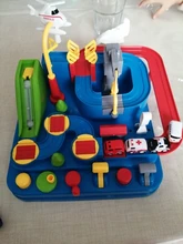 Juguetes educativos para niños, pista de aventura, juegos de mesa, Rail, coches mecánicos, estacionamientos, regalos de Navidad para niños