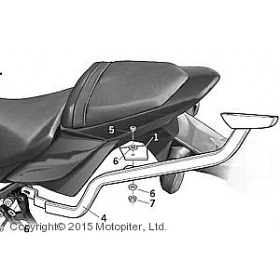 

Mount top cases for SUZUKI GSR 750-11/14
