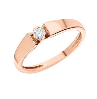 

Gold ring with diamonds sunlight sample 585