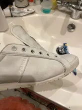Limpiador de Zapatos blanco, herramienta de limpieza de esmalte refrescante para zapatillas de cuero informales, cepillos de zapatos TB, 1 ud.
