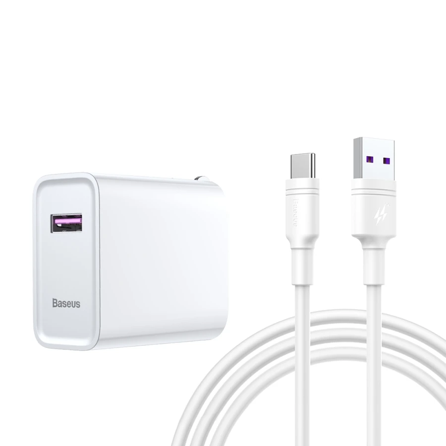 Сетевое зарядное устройство Baseus Speed Huawei super charge 22.5W single U CH TZCAFS-02(Белый