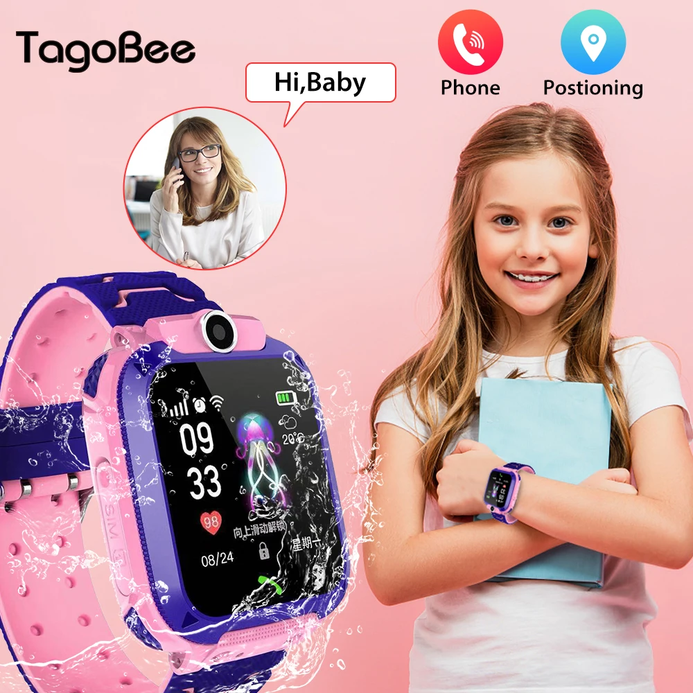 Q12 Kids SOS Smart Watch 2G Sim Card Call Smart SOS Girls Phone Watch IP67 Waterproof Baby Children's Boys Smartwatch Gift Clock