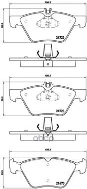 Колодки Тормозные Передние Brembo арт. P50075