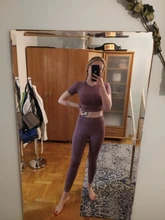 Conjunto de yoga sin costuras para mujer, ropa deportiva para entrenamiento, gimnasio, top corto de manga larga para ejercicio, mallas de cintura alta, 2/3/5 uds.
