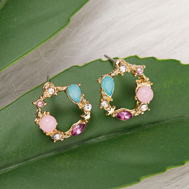 Flower Butterfly Earrings Women Shining CZ Zircon Stud Earring Girl Wedding Party Temperament Jewelry Pendant Brincos