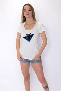 

Angemiel Wear Protectors of the Galaxy Rocket Raccoon Cotton Women 'S White T-Shirt