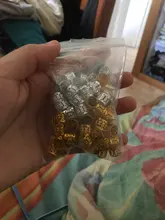 Alileader-Cuentas de tubo para trenzas, anillos de plata dorada para joyería, anillo de cuentas rastas ajustables, esposas trenzadas, cuentas huecas para el pelo