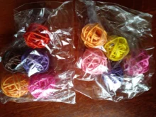 Rattan-Balls Cage-Accessories Parrot Toys Chew-Toys Bird Budgie Parakeet Interactive