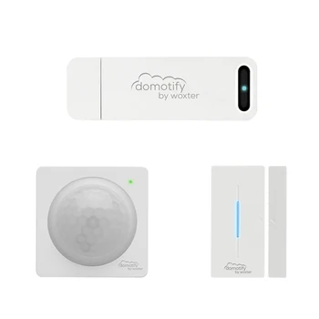 

Kit de seguridad domótica de Domotify, Domótica inalámbrica, Snsor de Movimiento, Puertas y Ventanas, Gateway