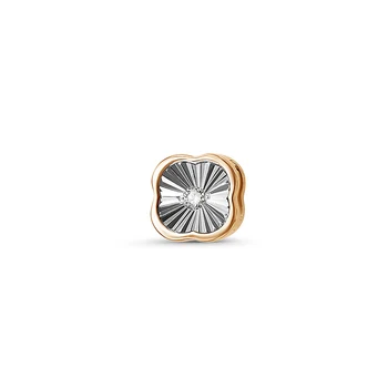 

585 sterling gold pendant with stones: Diamond