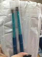 Pluma de pincel para arte de uñas, Diamante de imitación, mango de Metal acrílico, polvo de tallado, Gel líquido para salón de belleza, pinceles con tapa