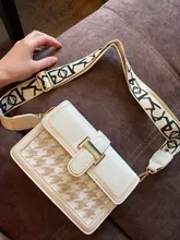 Bolso cuadrado de lana Retro de diseño único, bandolera de hombro elegante, ancho de 20,5 cm, alto de 15cm, grosor de 8cm