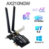 3000Mbps Dual Band Intel AX210 Wi-Fi 6E Wireless PCI-Express Adapter Bluetooth 5.2 Desktop Network Card 2.4Ghz/5Ghz 802.11ax/ac ► Photo 1/6