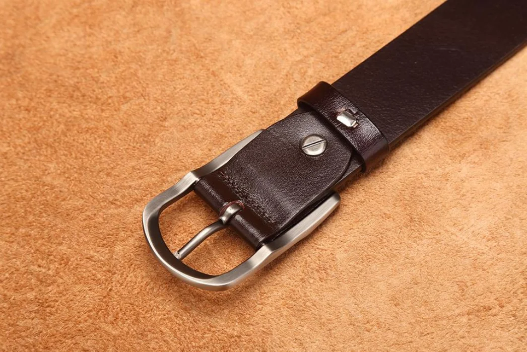 Мужской ковбойский пояс из натуральной кожи Bison Denim N71228