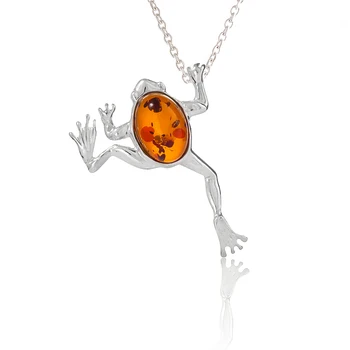 

Pendant made of silver with Amber cognac
