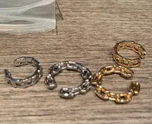 Pendientes de Clip de Color dorado Punk Rock para mujer, sin Piercing, cadena de eslabones moderna, pendientes de cartílago con estilo, joyería de fiesta