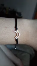 Conjunto de 2 uds. De pulseras trenzadas hechas a mano para mujer, de cuerda de hilo negro, abalorios bohemios para sol y luna, brazaletes para parejas