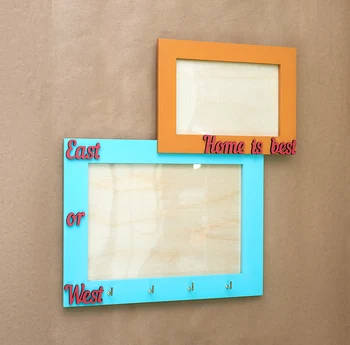 

Wallets-photo frame made of wood "east or west, home is best"