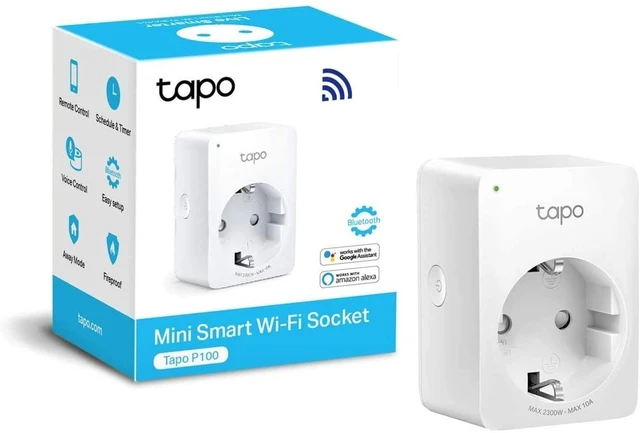 Prise TP-Link Tapo P100 connectée au WiFi, compatible avec Alexa et Google  Voice Control Assistant, pas besoin de hub, Spirit Design - AliExpress