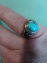 Anillo Vintage de piedra Natural antigua para mujer, joyería de regalo, anillo de dedo de turquesas azules para mujer, anillos de aniversario de bodas