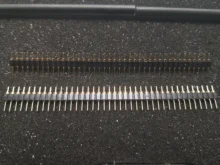 5 uds agujero redondo pin header 2,54mm fila única hembra 1*40p doble fila 2*40p perno de doble fila ronda pin dorado Chapado en