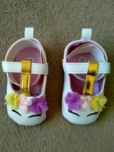 Zapatos de unicornio con flores para niñas pequeñas, calzado de piel sintética con suela blanda para cuna, primavera y otoño, de 0 a 18M, novedad de 2019