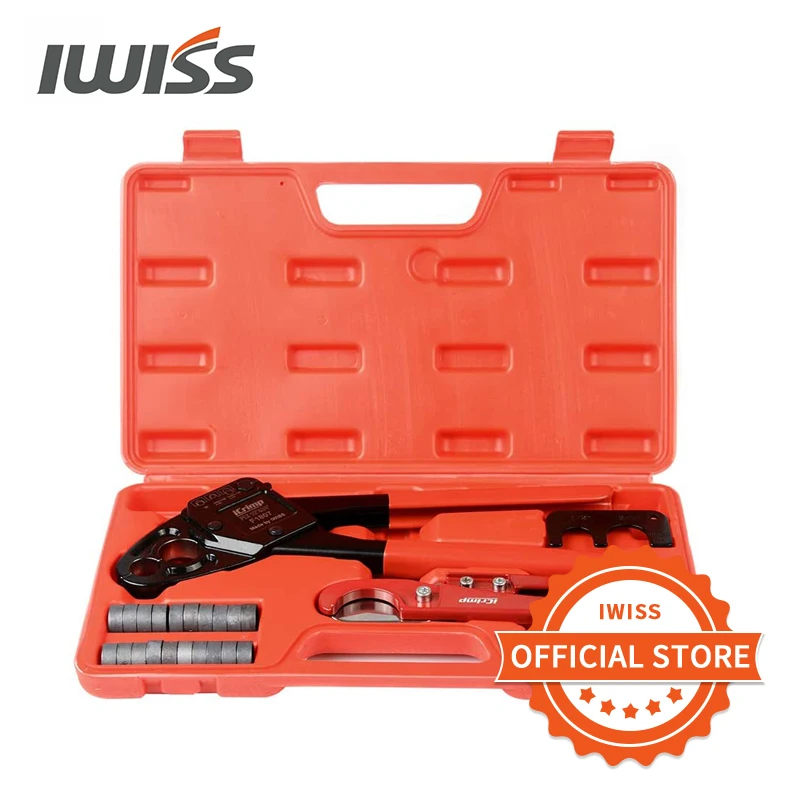 IWISS IWS 1234W комбинированная Угловая головка PEX трубный обжимной инструмент наборы