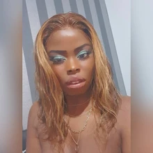 La Princesa resaltar peluca delantera de encaje pelucas de cabello humano rubio miel Pre arrancado de la onda del cuerpo peruano peluca con malla frontal para las mujeres