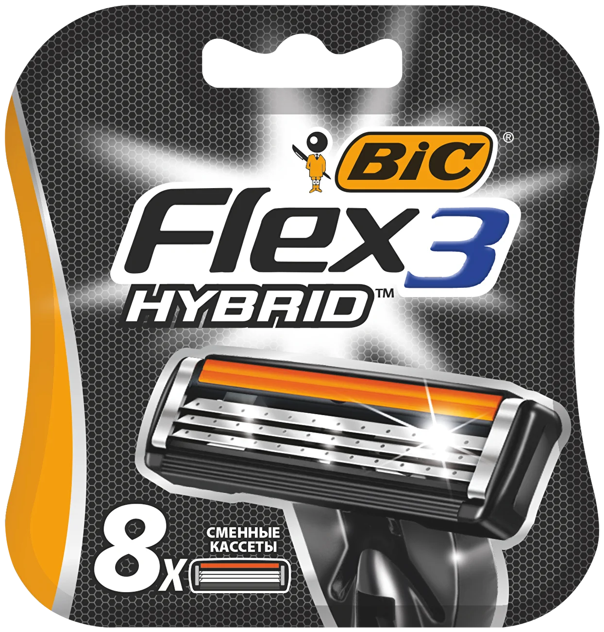 Мужская бритва BIC Flex 3 Hybrid с 4 сменными кассетами(2 упаковки