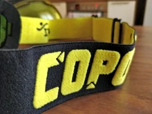 COPOZZ-Gafas de esquí con funda y lente amarilla, lentes de esquí esféricas antivaho, para esquiar, para hombre y mujer, gafas de nieve + lente + caja