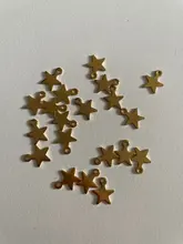 Semitree-Colgante de acero inoxidable con forma de pequeña estrella, Charms planos para fabricación de joyas, collar de decoración, pulsera, extremo de cola, 20 Uds.
