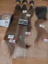 Mechones rojos con cierre, 1B99J color borgoña, cabello humano liso brasileño, 3 mechones con cierre, cabello humano Remy tejido