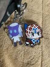 FANGQINGMAO-llavero personalizado de acrílico, charm, transparente, de plástico epoxi, transparente