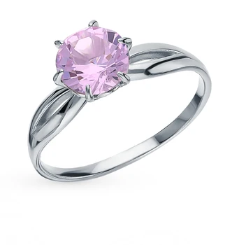 

Silver ring with kuncitite sunlight sample 925