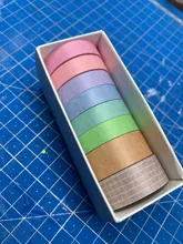 Kevin & sasa Crafts-juego de 8 rollos de cinta adhesiva de Color sólido, cinta adhesiva para Scrapbooking, papelería