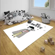 Серый черный белый Nordec красная кожа Prens мальчик 3d принт Противоскользящий коврик из микрофибры Детские украшения для детской комнаты коврик