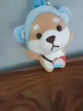 Nuevo estilo lindo Shiba Inu llavero peluche colgante pequeño chico de peluche juguetes de peluche animales de Navidad cumpleaños regalo