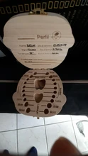 Caja de madera Natural para guardar dientes de leche, organizador para guardar dientes de bebé, niño y niña, portugués, griego