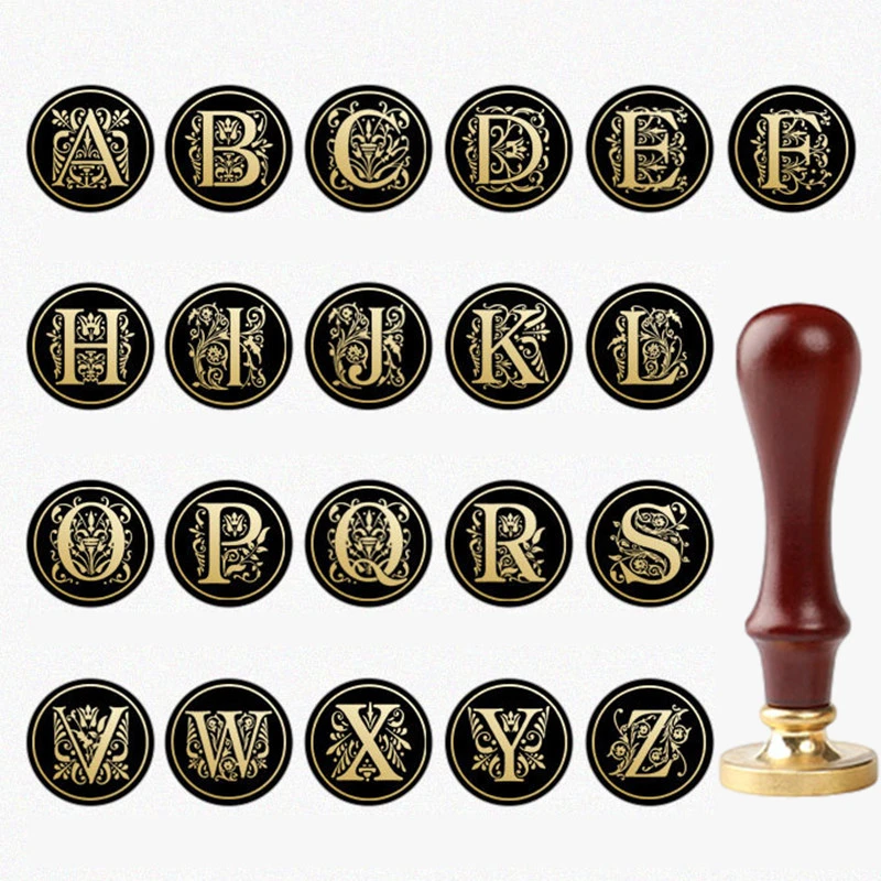 Wax Seal Seal Metal Head Curlicue 26 European Letter Seal Head With