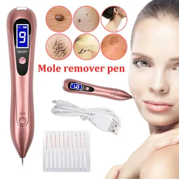 

LCD Mole Remover Plasma Pen Dark Spot Tattoo Remover Face Care Skin Tag Removal 9 Levels Laser Beauty Equipment Home Use