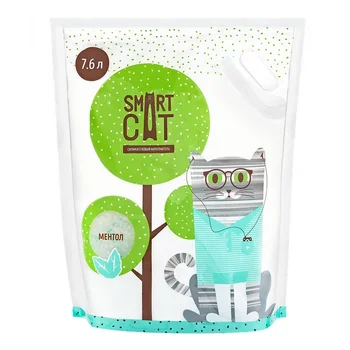 

Smart Cat filler silica gel filler with menthol flavor, 7.6L 3.32 kg 1 pc