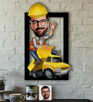 

Personalized Bay Road Engineer Caricature OF 3D Wood Tablo-1 Reliable Quality Cost Effective Gift Home Decoration wall