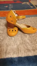 Sandalias Retro de tacón medio de talla grande para mujer, zapatos informales con correas de hebilla de tobillo, cubierta de costura, zapatos de tacón Vintage para mujer