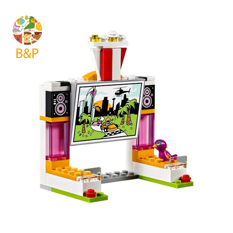 41349, 350 шт., игрушки для девочек, серия "Дрифтинг-Закусочная", модель, набор кирпичей, игрушки для детей, 11038, строительный блок, подарок