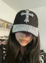 YARBUU Hat Baseball-Cap Rhinestone Cap Sun-Hat Adjustable Women Cotton for The