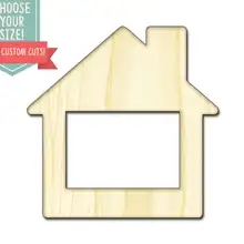 10 деревянных домиков с вырезами-на заказ Выберите свой размер-Лазерная Резка деревянных художественных принадлежностей для рукоделия Настенный декор свадебный детский DCS0258
