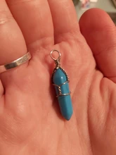 Mezcla de piedra de cristal, malaquita Ópalo, lapislázuli, howlita, piedra verde, ónix, rosa, cuarzo, cornalina, facetada, colgante, 1 Uds.