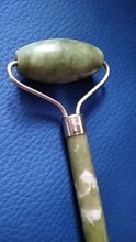 Rodillo masajeador Facial raspado Guasha junta de doble cabezas de piedra de Jade masajeador levante cuerpo delgado cuello delgado levantar herramientas
