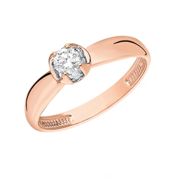 

Gold ring with diamonds sunlight sample 585